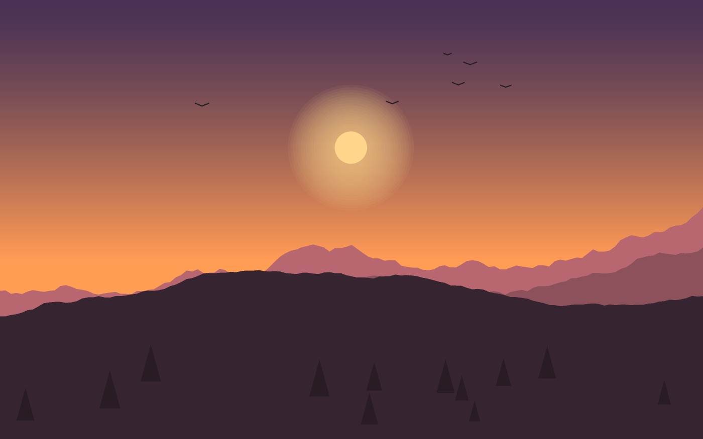Illustrazione di un paesaggio