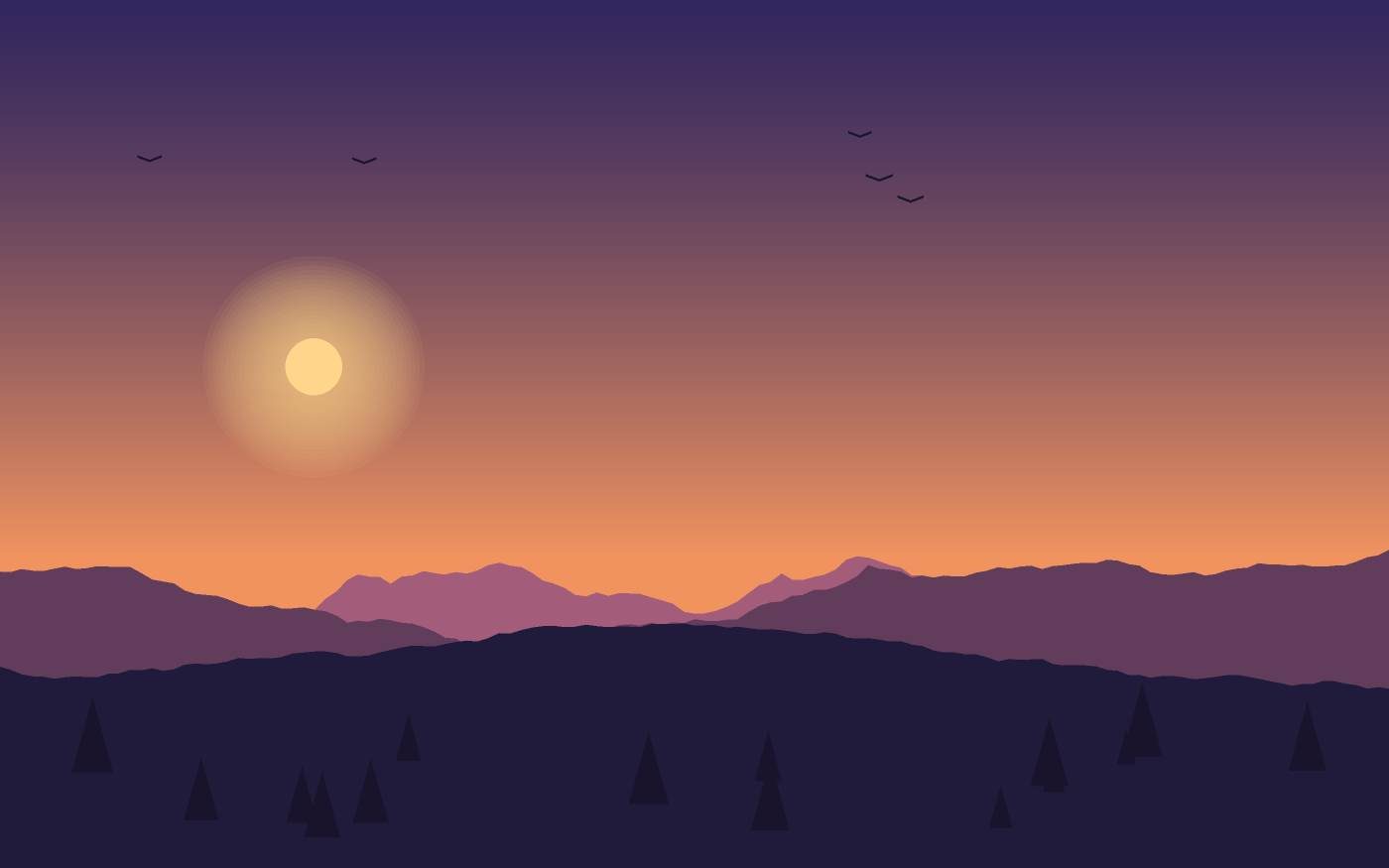 Illustrazione di un paesaggio