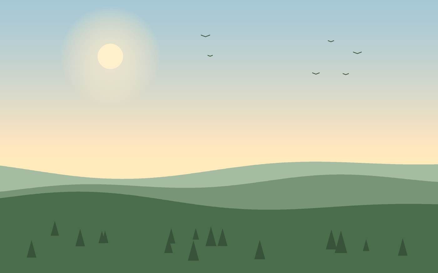 Illustrazione di un paesaggio